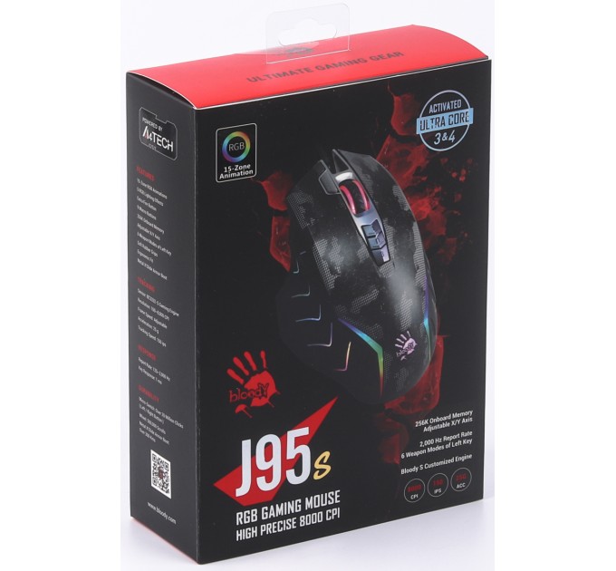 Мышь A4Tech Bloody J95s Max Satellite, RGB