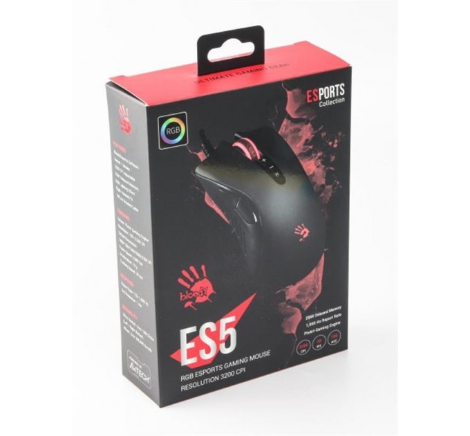 Миша A4Tech ES5 Bloody Stone Black