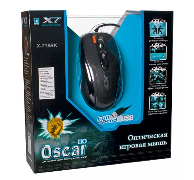 A4Tech Мышь A4Tech X-718BK Black