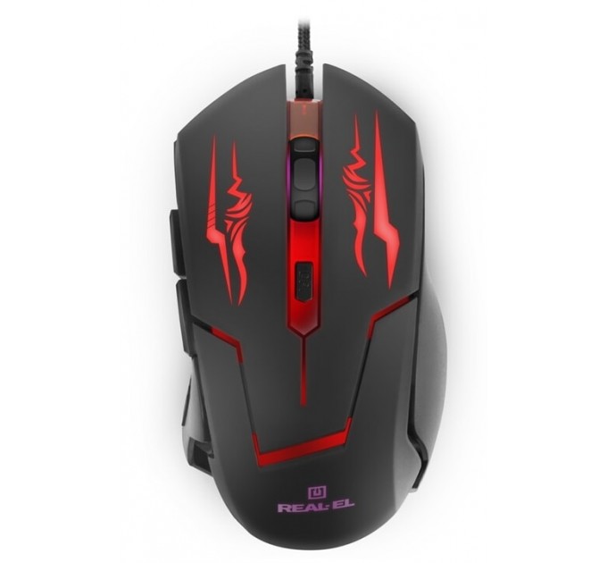 Миша REAL-EL RM-520 Gaming Black  (EL123200020)