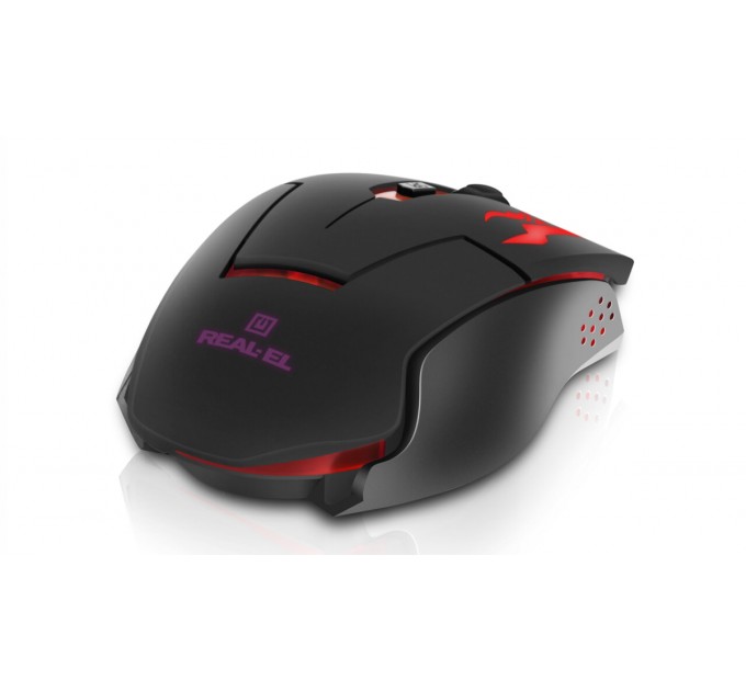 Миша REAL-EL RM-520 Gaming Black  (EL123200020)