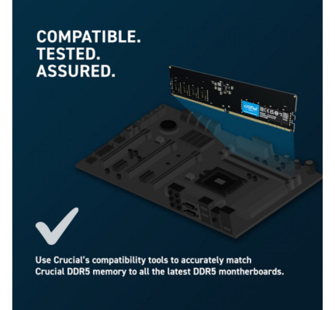 Модуль пам'яті для комп'ютера DDR5 32GB 4800 MHz Micron (CT32G48C40U5)