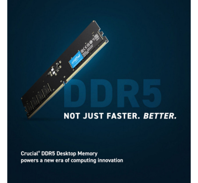 Модуль пам'яті для комп'ютера DDR5 32GB 4800 MHz Micron (CT32G48C40U5)