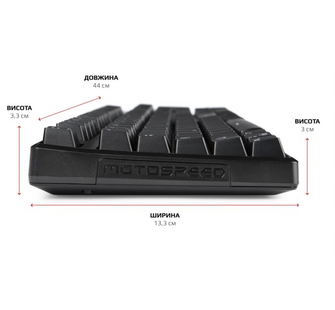 Motospeed Клавиатура Motospeed CK107 Outemu Blue RGB Ukr Black (mtk96mb)