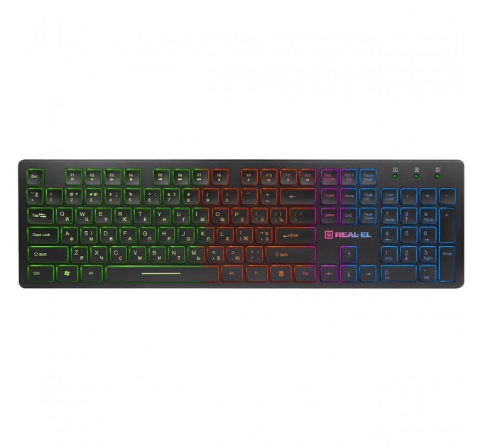Клавіатура REAL-EL Comfort 7070 Ukr Black