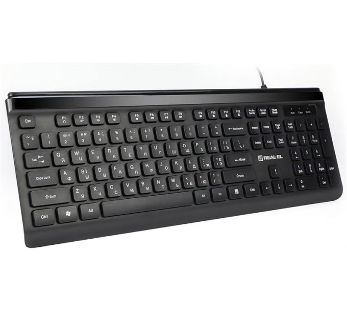 Клавіатура REAL-EL Comfort 7085 Ukr Black