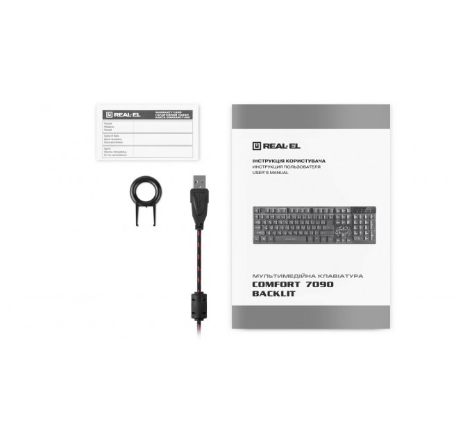Клавиатура REAL-EL Comfort 7090 Backlit Black (EL123100031)
