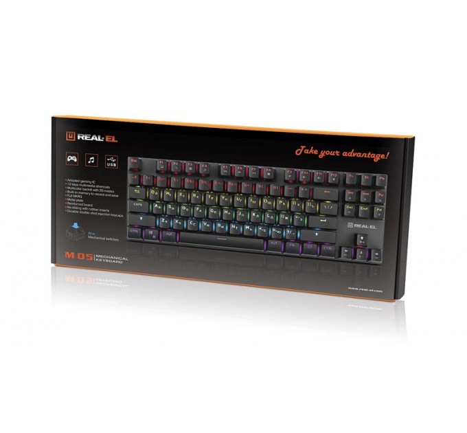 Клавиатура REAL-EL M 05 Grey USB