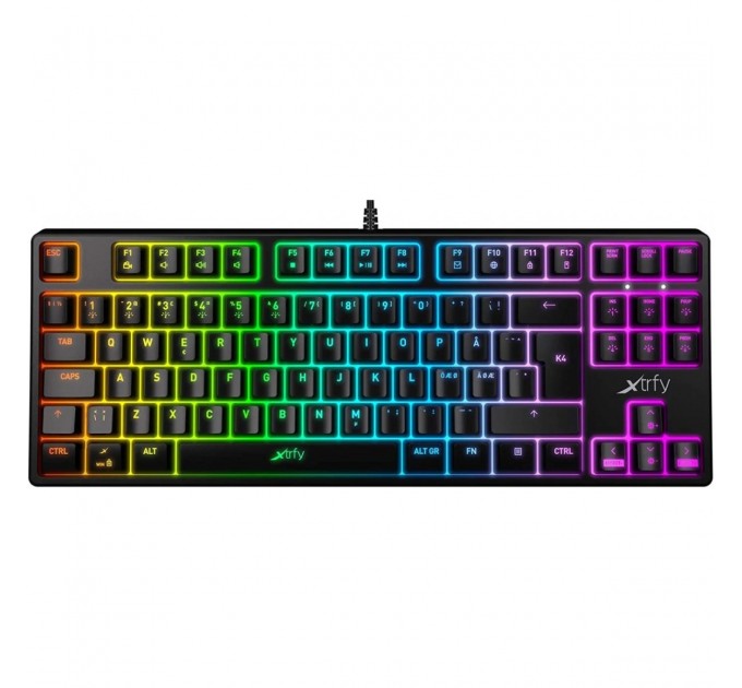 Клавиатура Xtrfy K4 TKL RGB Kailh Red UA Black (XG-K4-RGB-TKL-R-UKR) USB