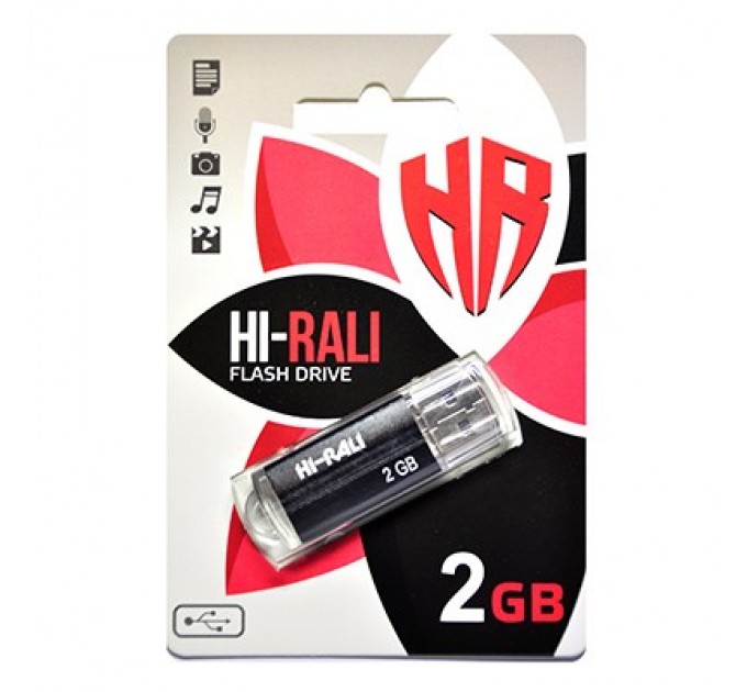 Флеш-накопитель USB 2GB Hi-Rali Corsair Series Black (HI-2GBCORBK)