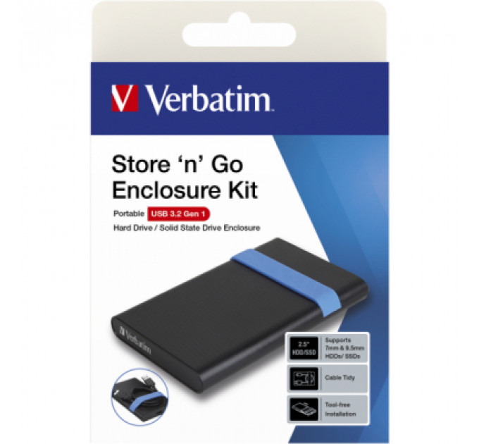 Кишеня зовнішня Verbatim SSD\HDD 2.5" USB 3.2 GEN 1-SuperSpeed (53106)