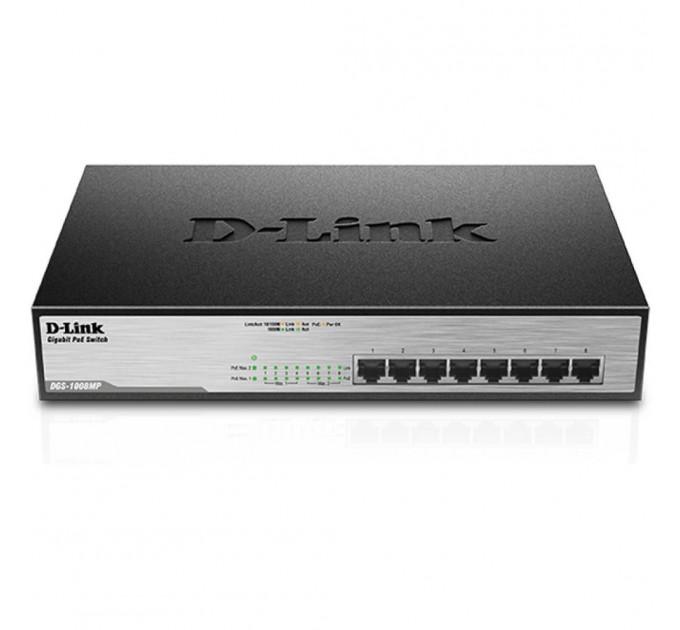Комутатор мережевий D-Link DGS-1008MP