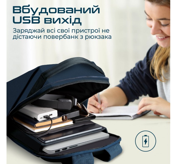 Рюкзак для ноутбука Promate EcoPack-BP Blue