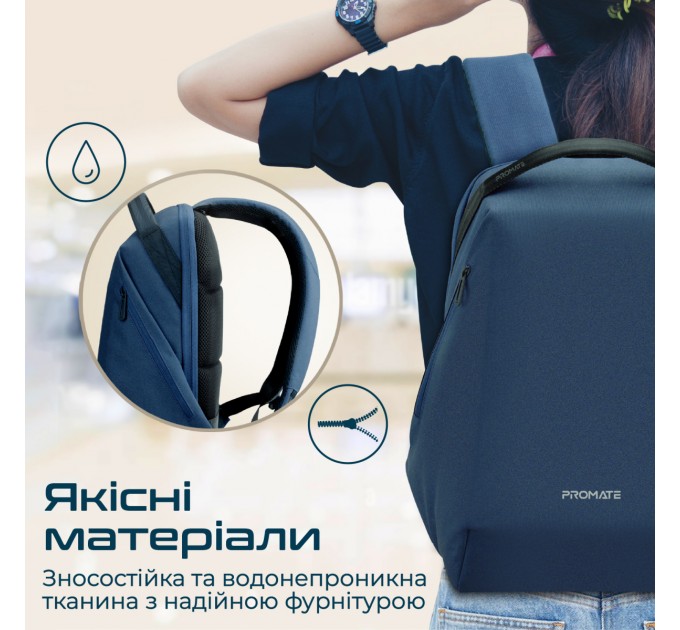 Рюкзак для ноутбука Promate EcoPack-BP Blue