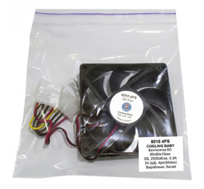 Кулер до корпусу Cooling Baby 8015 4PS