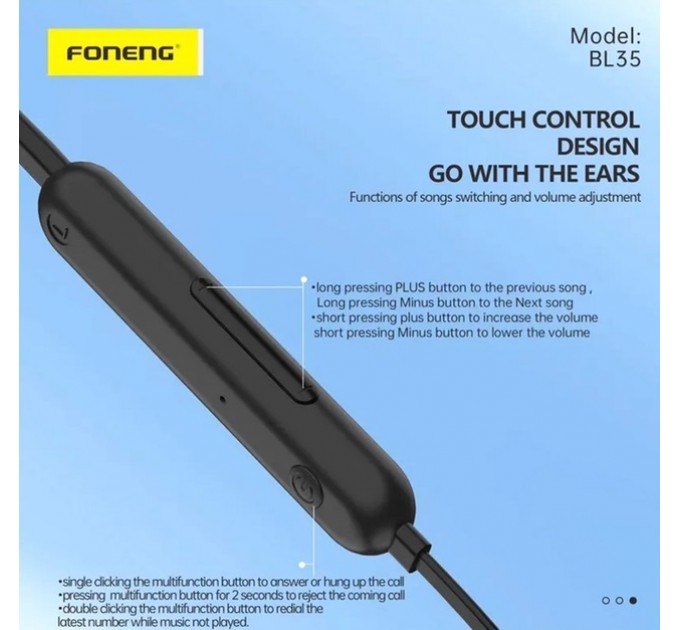 Bluetooth-гарнітура Foneng Neckband Sport (BL35)