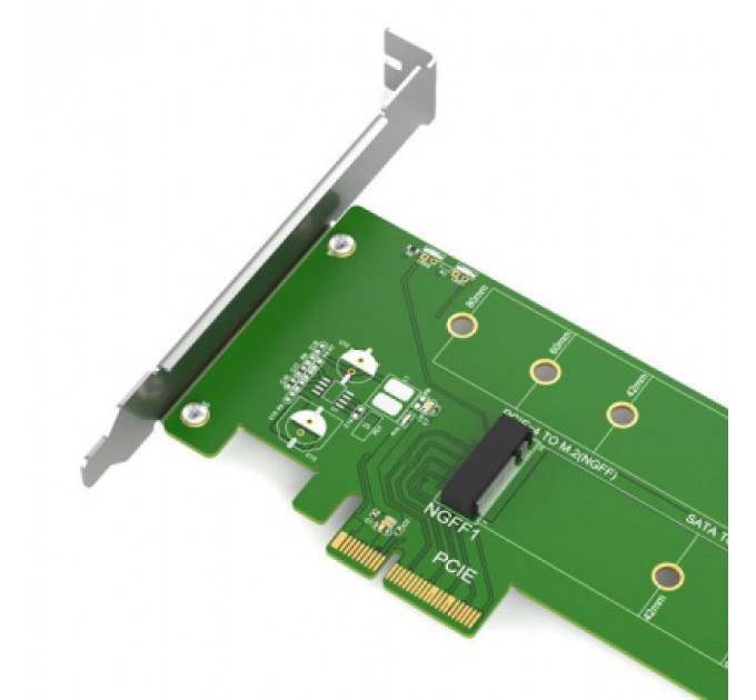 Контролер Maiwo Multi-Size PCIex4 & SATA to M.2 (M-Key or B-key) KT015 SSD (45774)