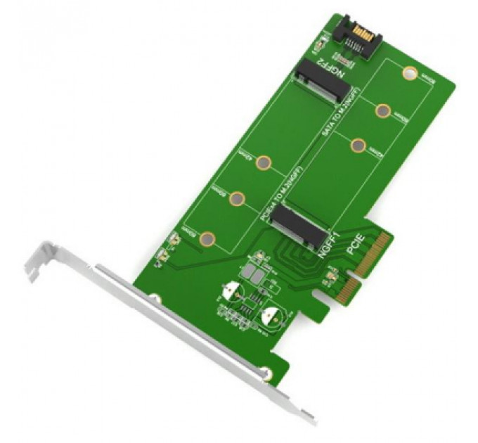 Контролер Maiwo Multi-Size PCIex4 & SATA to M.2 (M-Key or B-key) KT015 SSD (45774)
