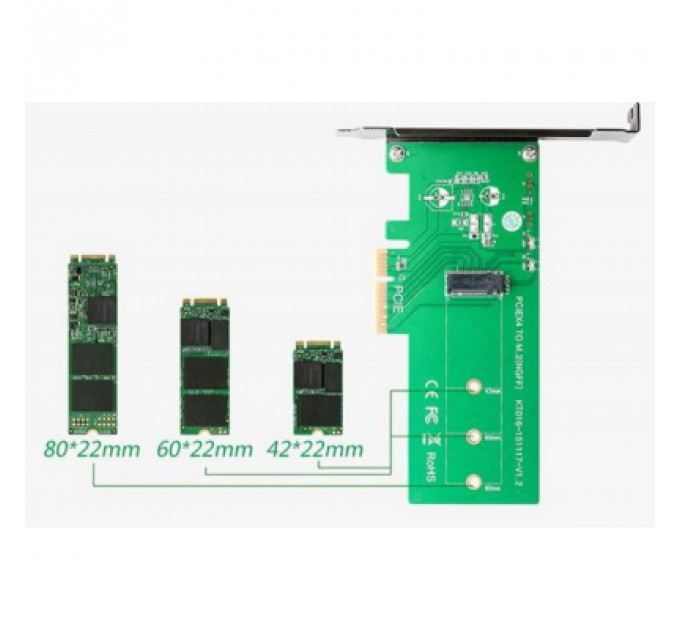 Контролер M.2 PCIe SSD to PCI-E Maiwo (KT016)