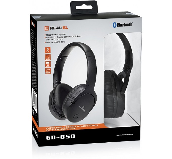 Bluetooth-гарнітура REAL-EL GD-850 Black