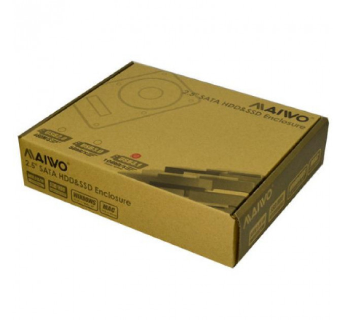 Кишеня зовнішня Maiwo 2.5" SATA HDD/SSD to USB3.1 GEN2 Type-C (45768)