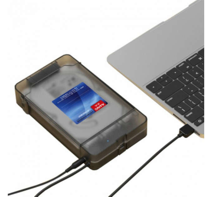 Кишеня зовнішня Maiwo K104A USB 3.0 - SATA III, с блоком питания 12В/2А (K10435)