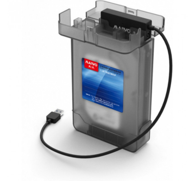 Кишеня зовнішня Maiwo K104A USB 3.0 - SATA III, с блоком питания 12В/2А (K10435)