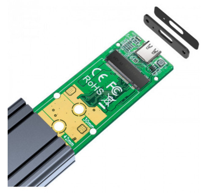Кишеня зовнішня Maiwo M.2 SSD NVMe (PCIe) — USB 3.1 Type-C (K1686P space grey)
