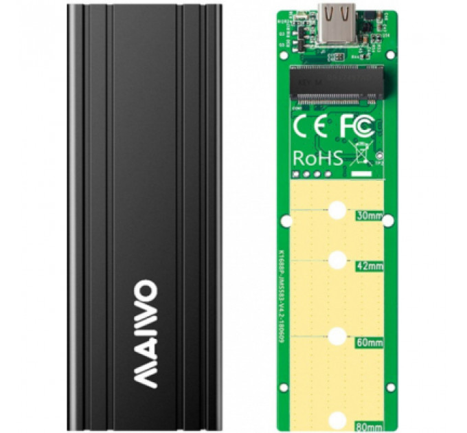 Кишеня зовнішня Maiwo M.2 SSD NVMe (PCIe) USB3.1 GEN2 Type-C (K1686P)