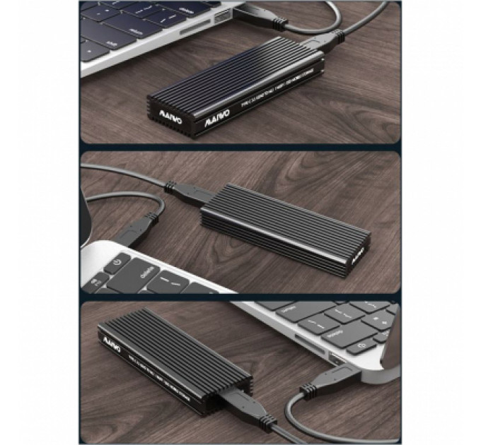Кишеня зовнішня Maiwo M.2 SSD NVMe/SATA combo USB3.1 GEN2 Type-C al. (K1687P2)