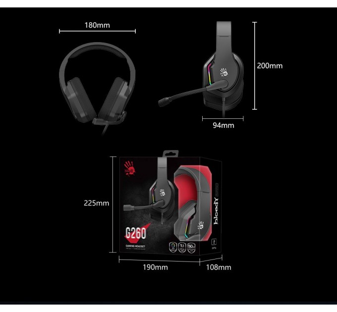 Гарнитура A4Tech Bloody G260 Black
