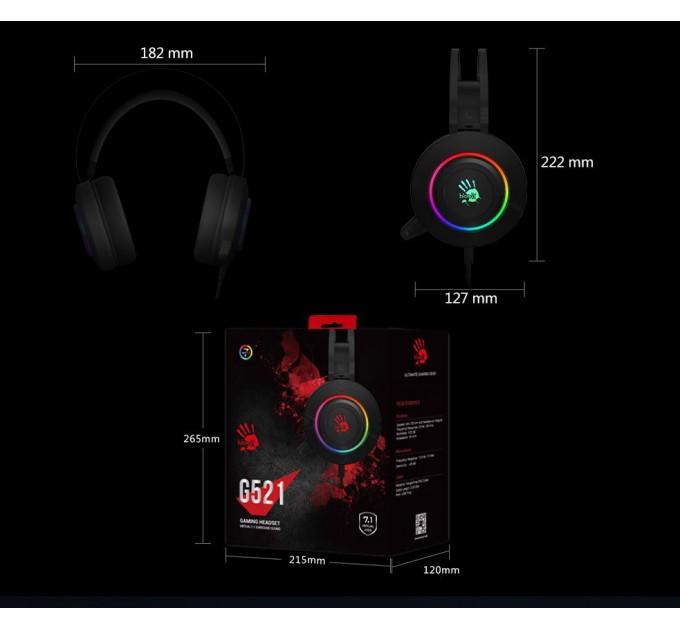 Гарнітура A4Tech Bloody G521 Black
