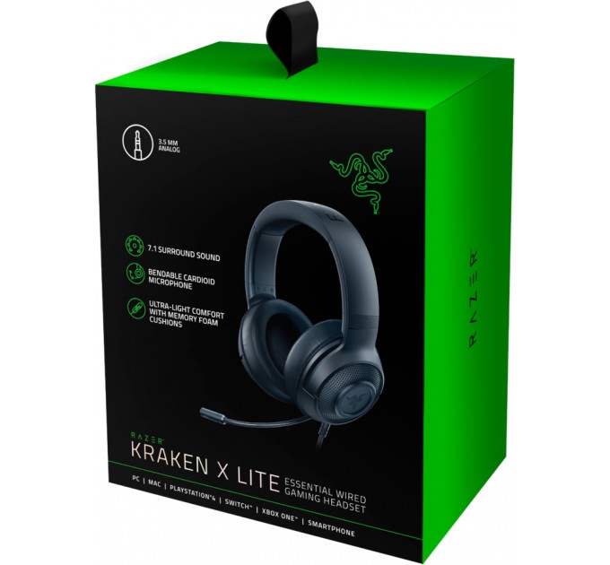 Гарнітура Razer Kraken X Lite Black (RZ04-02950100-R381)