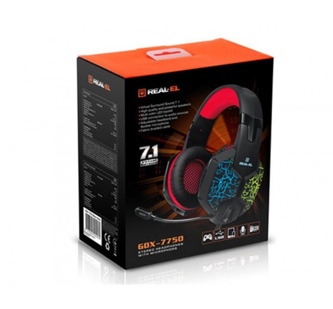 Гарнітура REAL-EL GDX-7750 Black/Red