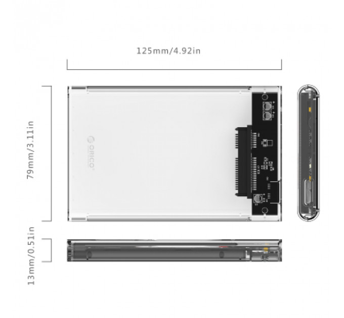 Кишеня зовнішня Orico HDD 2139U3-CR-BP (HC380169)