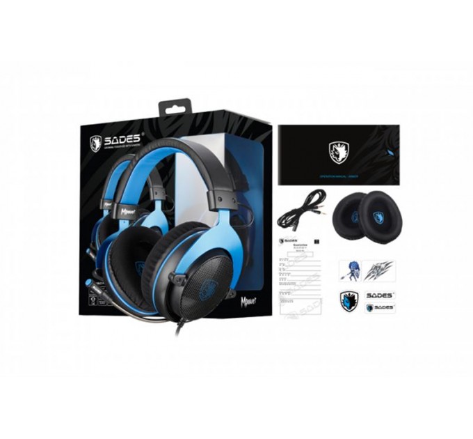Sades Гарнитура Sades SA-723 Mpower Blue/Black (sa723blj)