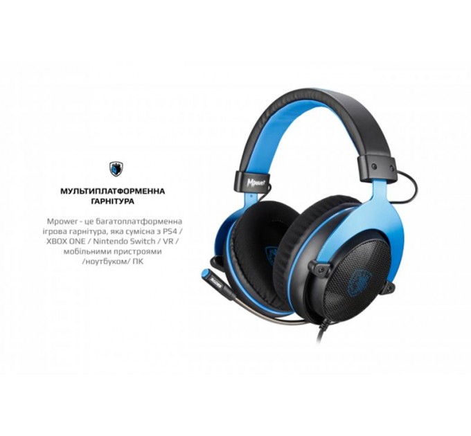 Sades Гарнитура Sades SA-723 Mpower Blue/Black (sa723blj)