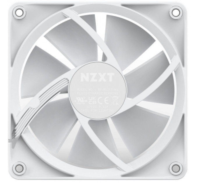 Кулер до корпусу NZXT F120RGB Single (White) (RF-R12SF-W1)