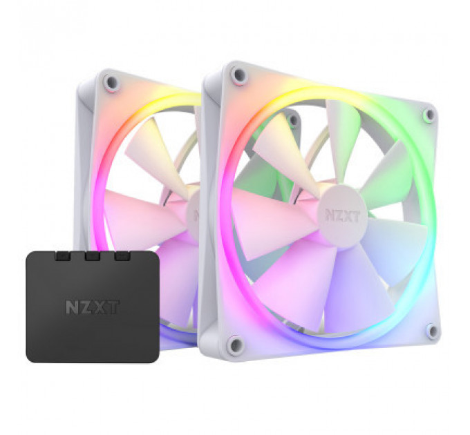 Кулер до корпусу NZXT F140RGB Twin (White) (RF-R14DF-W1)