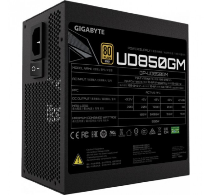 Блок живлення GIGABYTE 850W (GP-UD850GM)