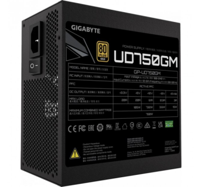Блок живлення GIGABYTE 750W (GP-UD750GM)
