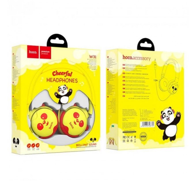 Наушники Hoco W31 Childrens Yellow-Red (W31YR)