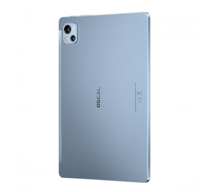 Oscal Планшет Oscal Pad 13 8/256GB 4G Dual Sim Glacier Blue; 10.1" (1920х1200) IPS / Unisoc T606 / ОЗУ 8 ГБ / 256 ГБ встроенной + microSD до 1 ТБ / камера 13 Мп + 8 Мп / 4G (LTE) / Bluetooth, Wi-Fi / GPS, GLONASS, BeiDou, Galileo / Android 12.0 / 239