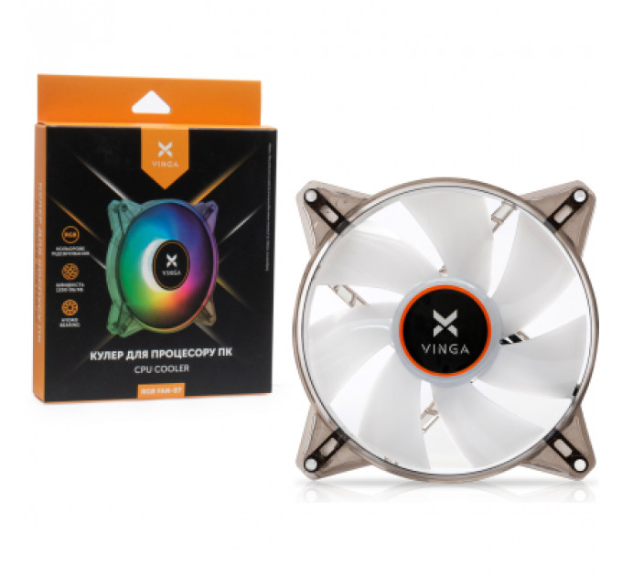 Кулер до корпусу Vinga RGB fan-07