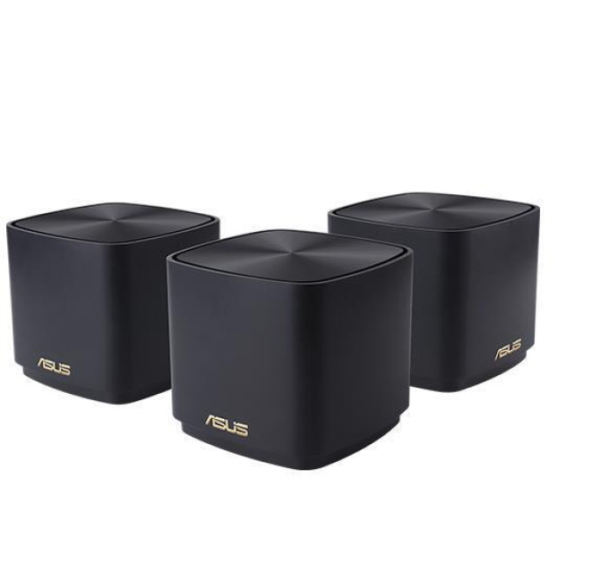 ASUS Wi-Fi Mesh система Asus ZenWiFi XD4 Plus 3pk Black (90IG07M0-MO3C50) (WiFi6, AX1800, 1xGE WAN/LAN, 1xGE LAN, AiMesh, антенны: 2)