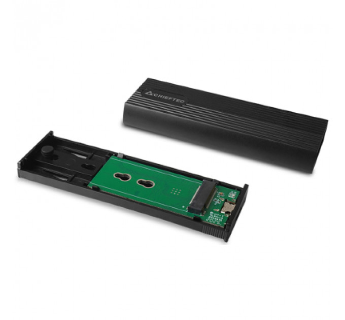 Кишеня зовнішня Chieftec USB 3.2 Gen2 Type-C M.2 PCIe NVMe/SATA SSD (CEB-M2C-TL)