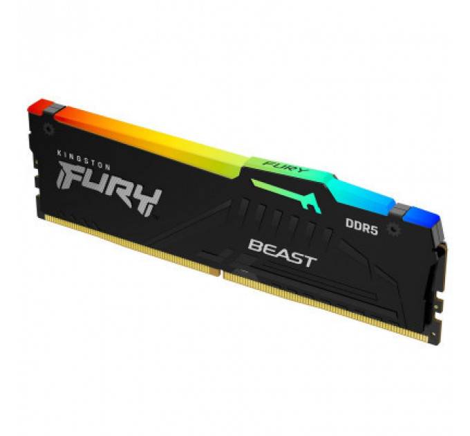 Модуль пам'яті для комп'ютера DDR5 16GB 5600 MHz FURY Beast RGB Kingston Fury (ex.HyperX) (KF556C40BBA-16)
