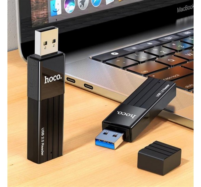 Кардридер USB2.0 Hoco HB20 Black (HB20U2)