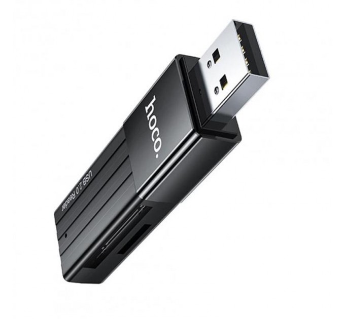 Кардридер USB2.0 Hoco HB20 Black (HB20U2)