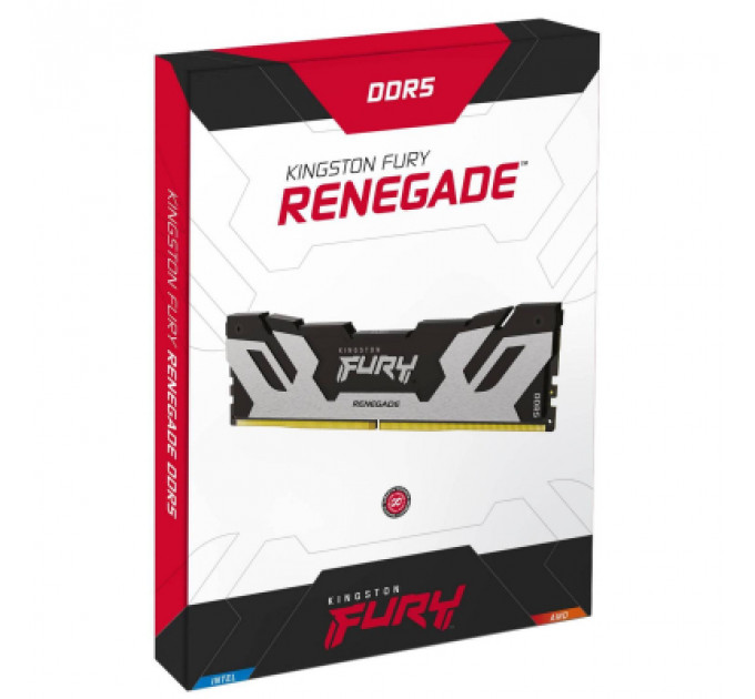 Модуль пам'яті для комп'ютера DDR5 32GB (2x16GB) 6400 MHz FURY Renegade Silver Kingston Fury (ex.HyperX) (KF564C32RSK2-32)